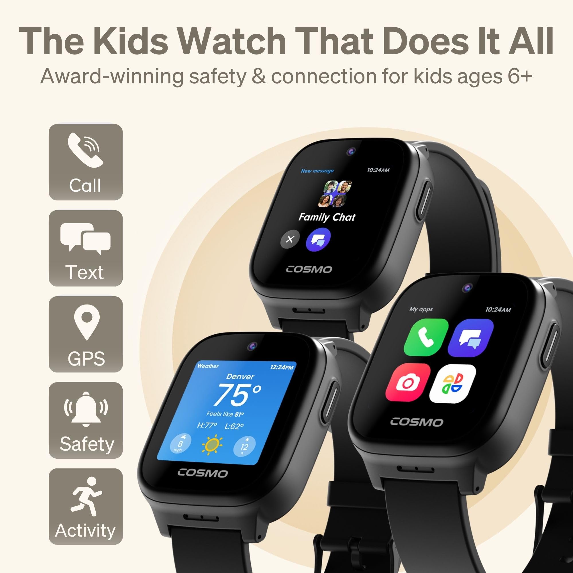 JrTrack side and buttons detail showing easy-access controls for parents and kids