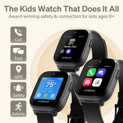 JrTrack side and buttons detail showing easy-access controls for parents and kids