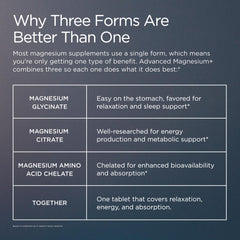 JSHealth supplement facts label showing triple-form magnesium and purity