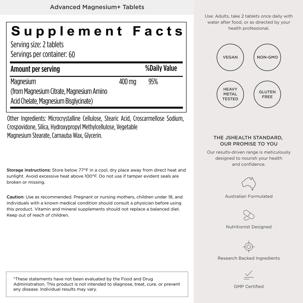 JSHealth quality seal indicating cGMP manufacturing and third-party testing