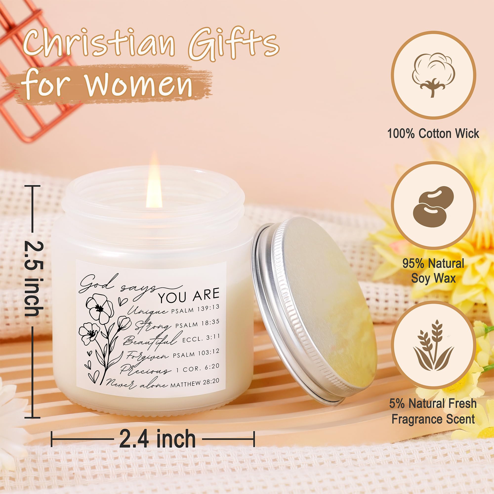 JTENGTOP lavender-scented candle burning to create calming aroma and relaxing atmosphere