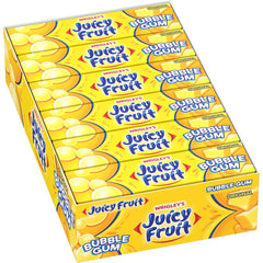 Juicy Fruit front packaging showing 18-pack and brand appeal