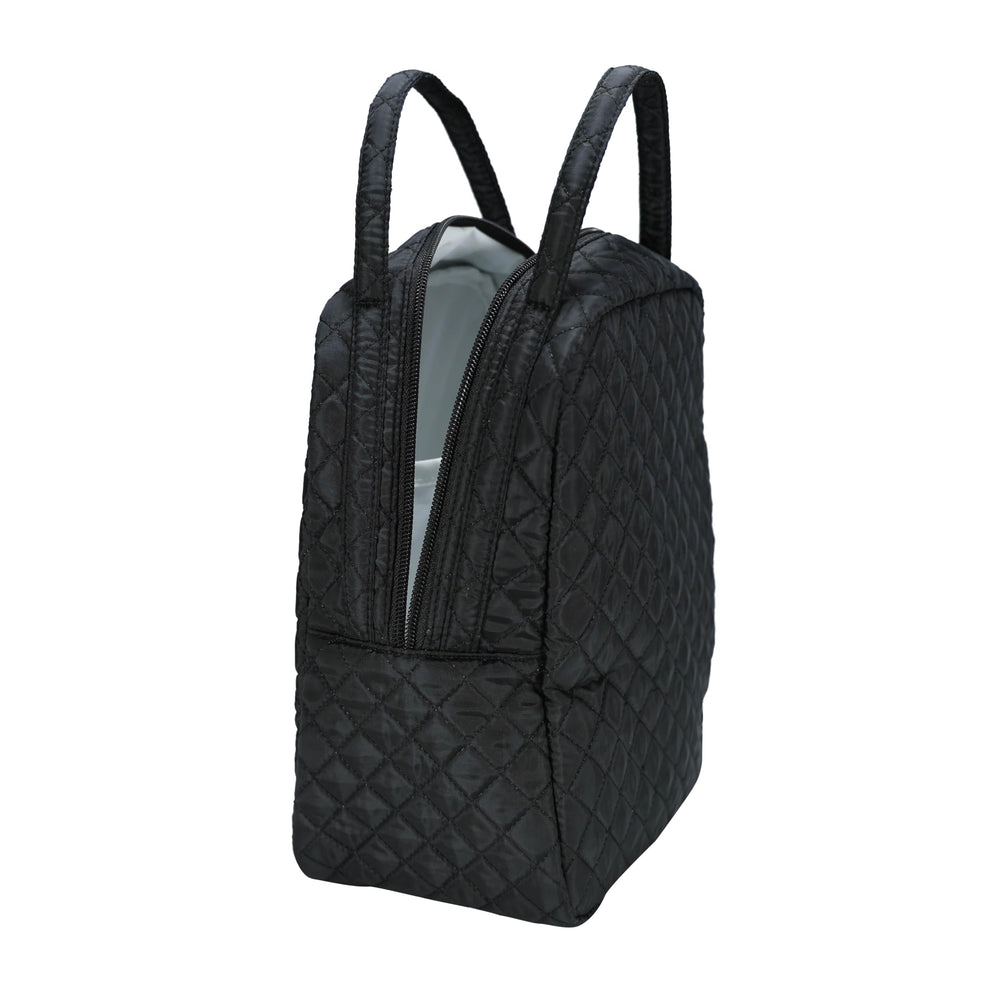 Jula Vance closeup of quilted texture showing durable stylish finish benefit