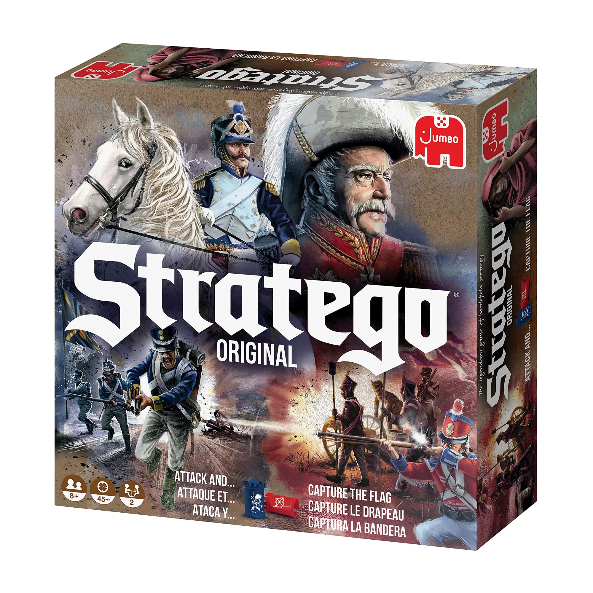 Jumbo Stratego sorting trays and contents organised for quick setup and storage