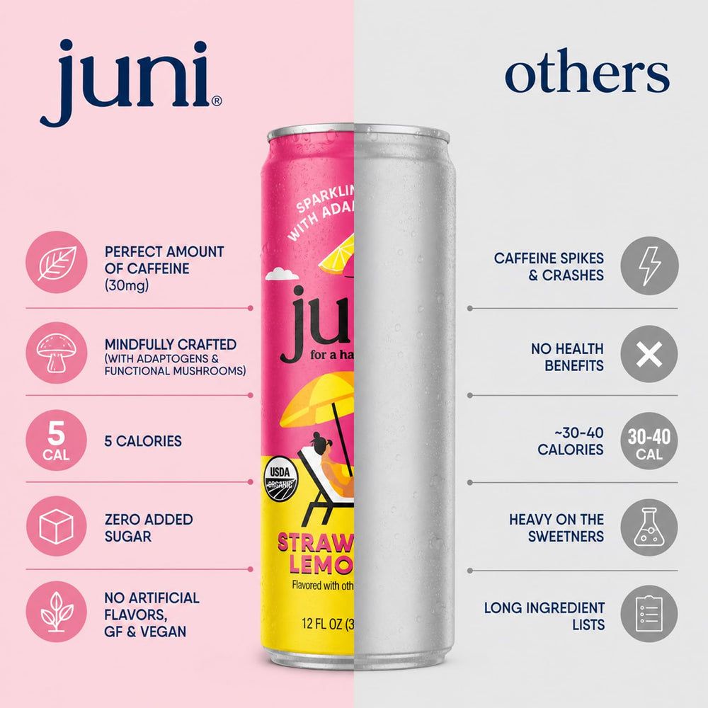 JUNI mocktail pour and garnish shows versatility as a flavorful alcohol-free option
