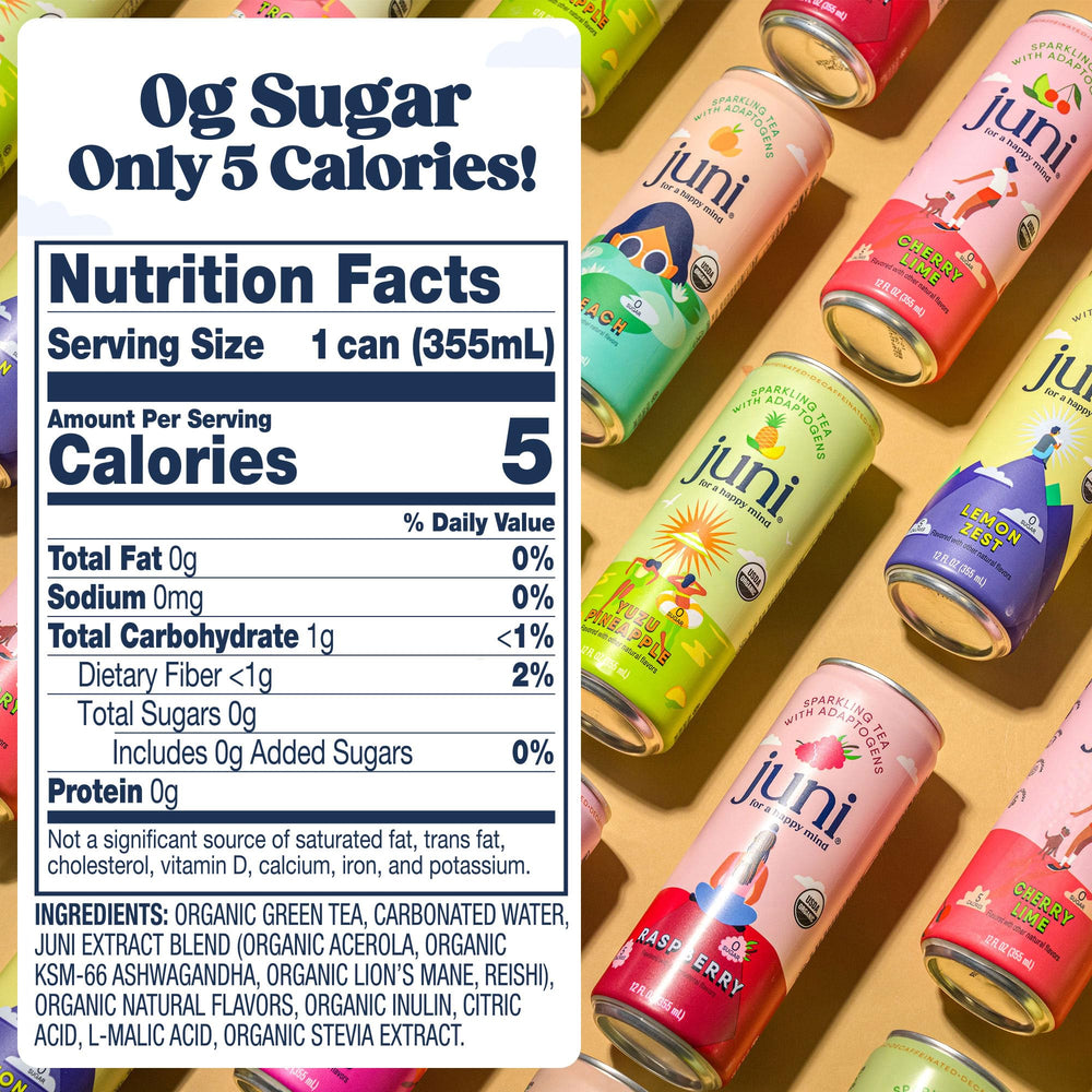 Juni raspberry can close-up highlighting branded flavor and clarity
