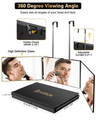 JUSRON close up of HD glass and frame demonstrating clear, distortion‑free reflection