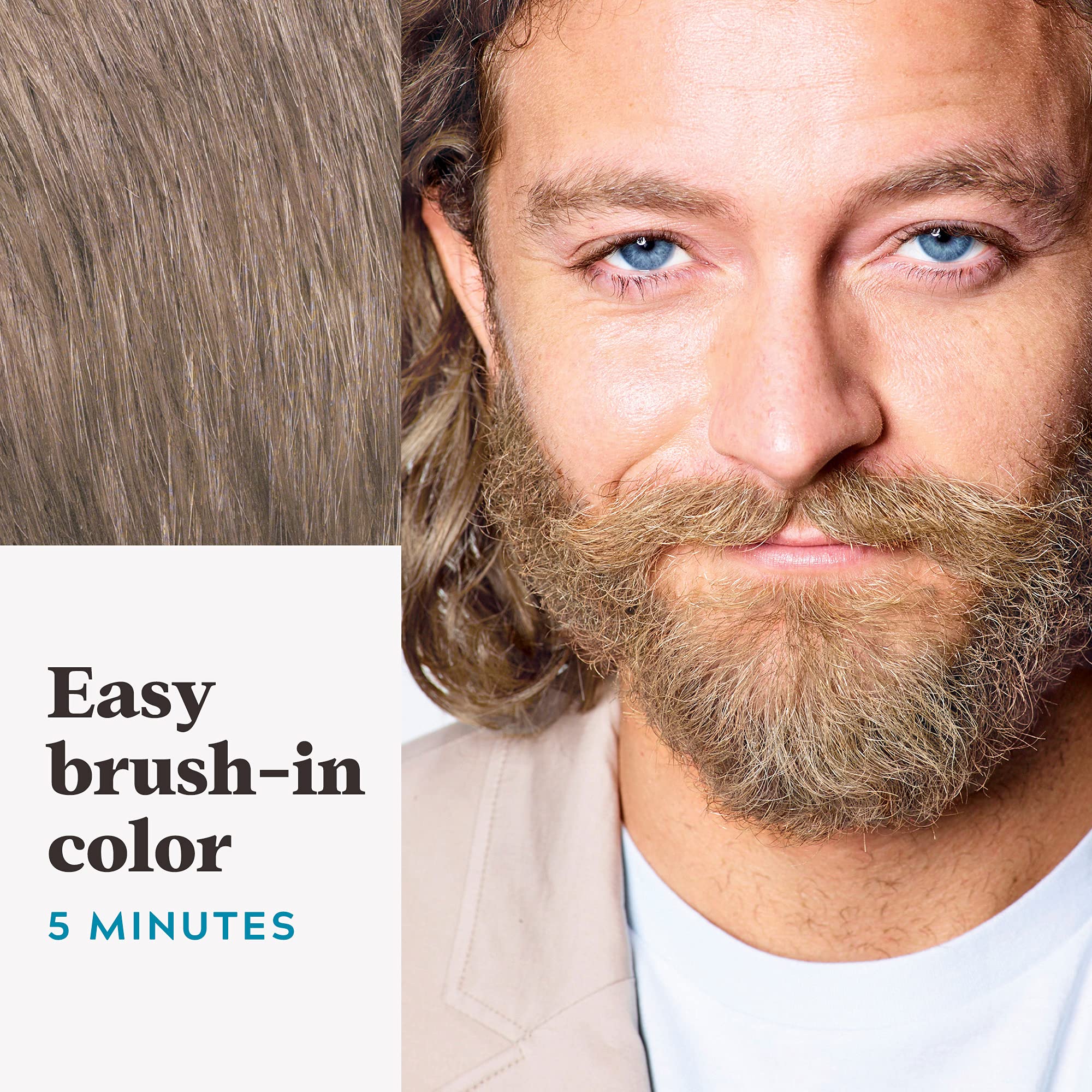 Just For Men application in use at mirror for quick five-minute touch-ups