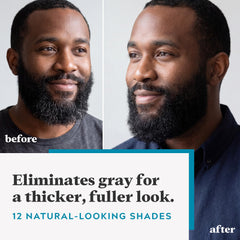 Just For Men applicator brush and mixed gel demonstrating precise application