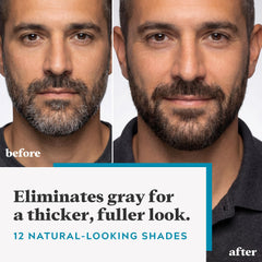 Just For Men brush and dye tube close-up illustrating easy application