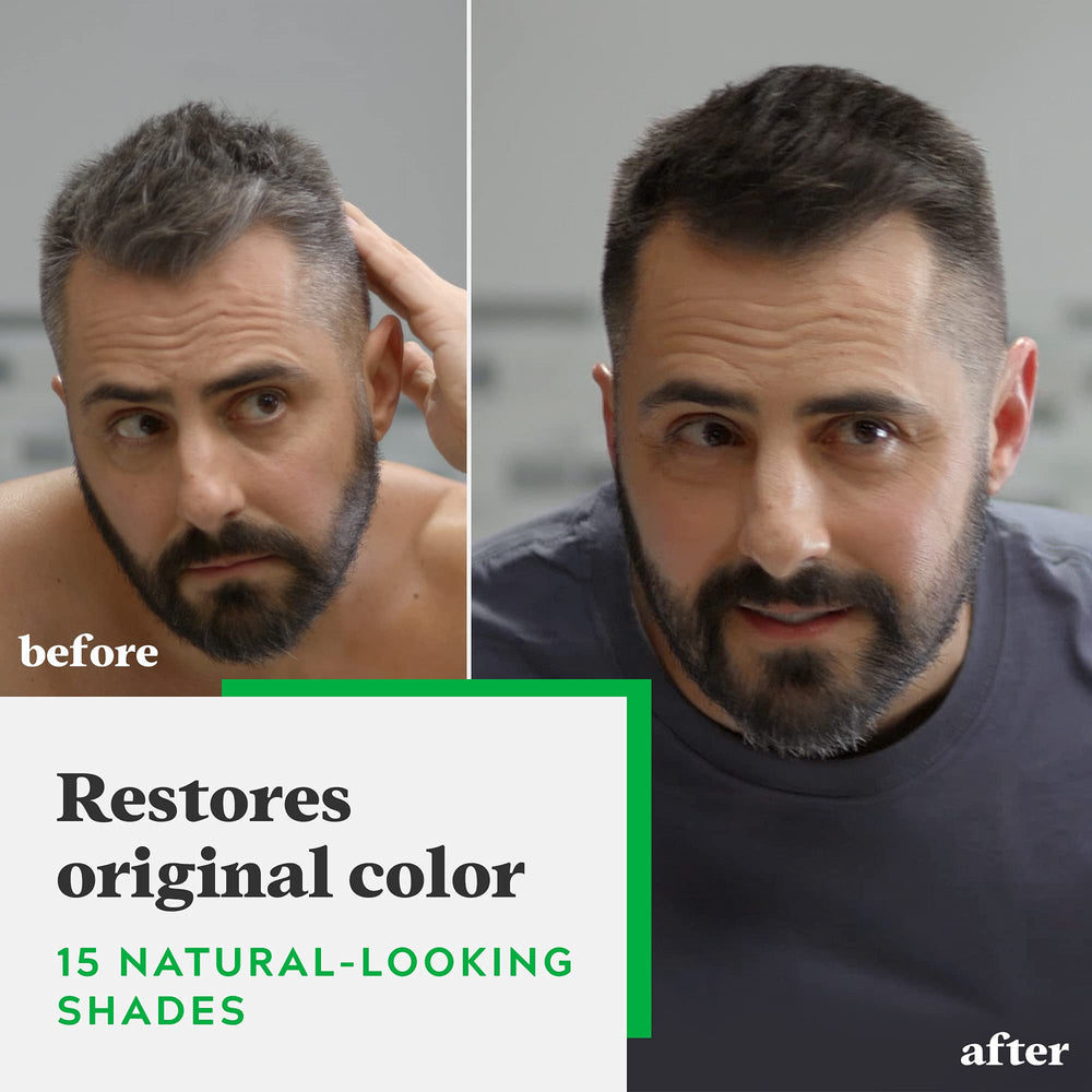 Just For Men applicator bottle and mixing components for easy five-minute use
