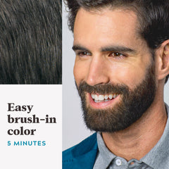 Just For Men brush applying dye to beard for fast gray coverage