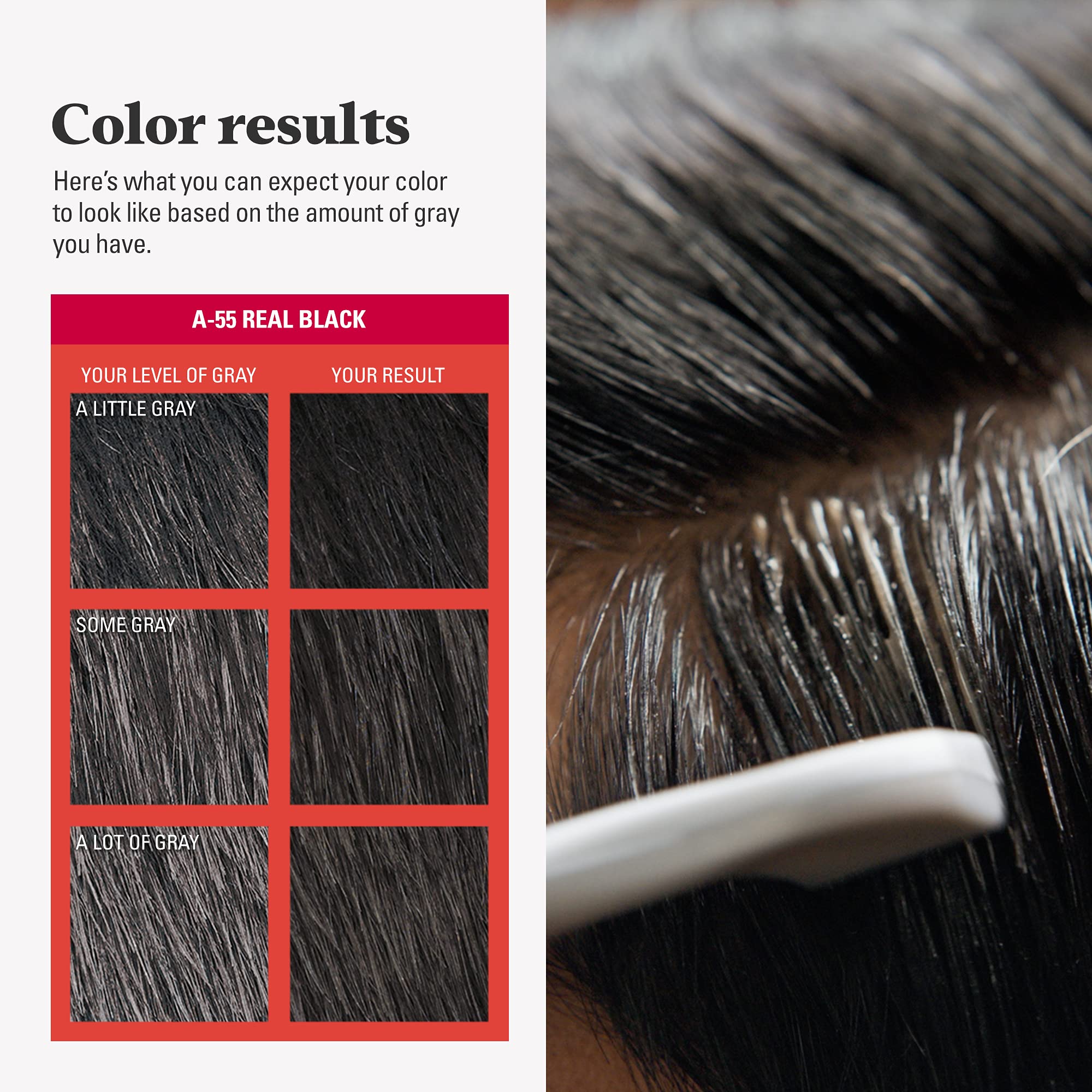 Just For Men styled groomed man after application showing natural black coverage result