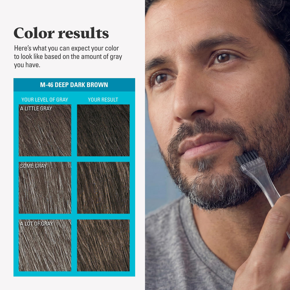Just For Men groomed man with beard demonstrating natural-looking results