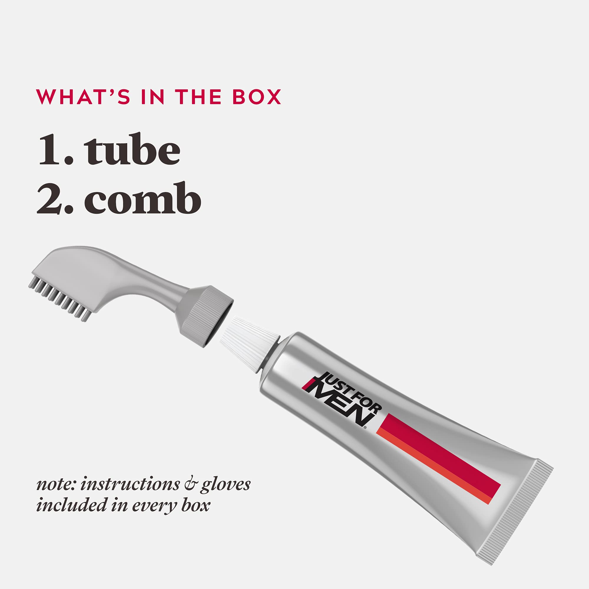 Just For Men pre-mixed color cream close-up showing smooth texture for even gray coverage