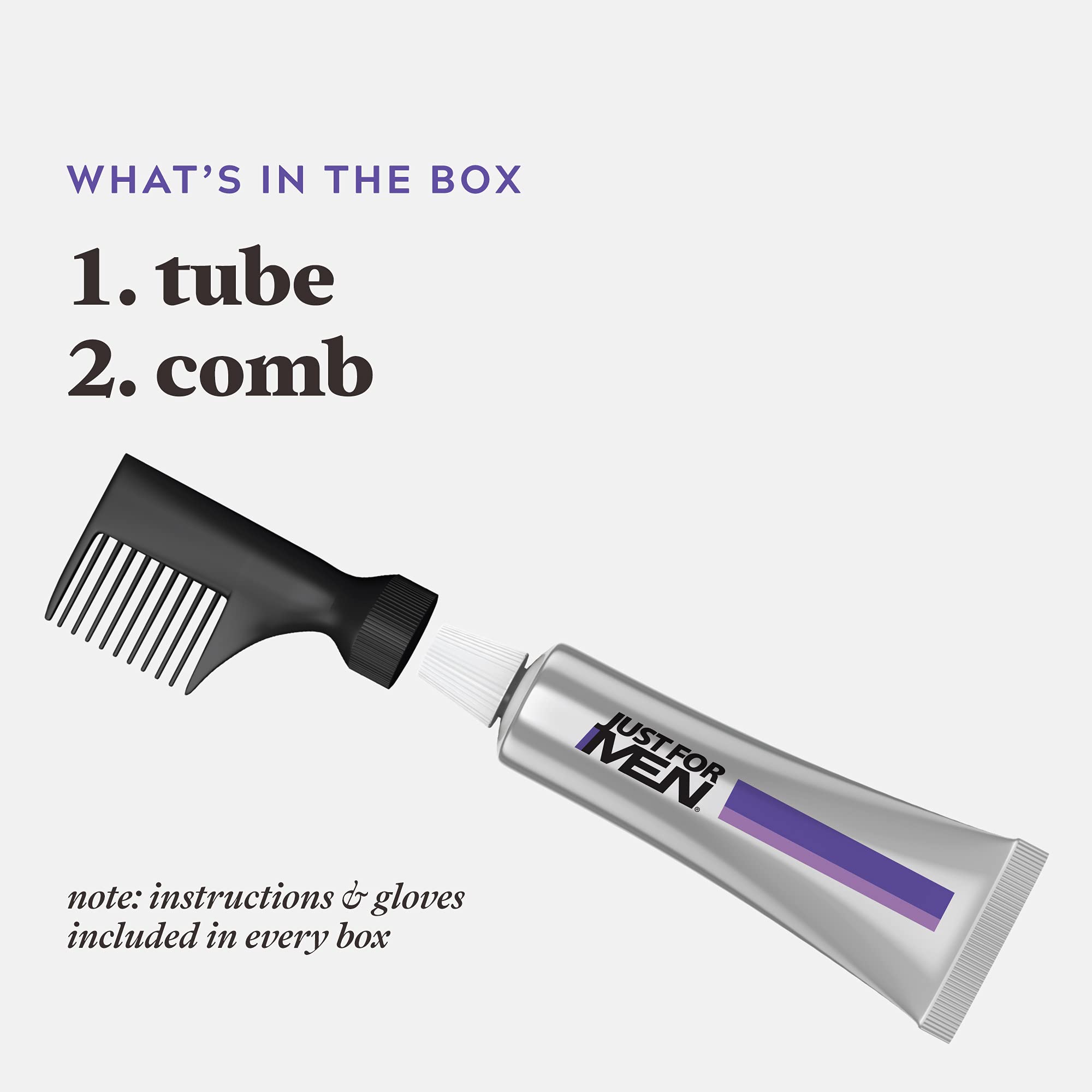 Just For Men color texture detail highlighting gentle ammonia-free formula