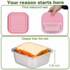 JUSTASHOW close-up of silicone lid seal demonstrating leak resistance and easy opening