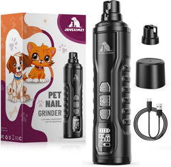 Juveximzy front view of cordless pet nail grinder, compact and quiet