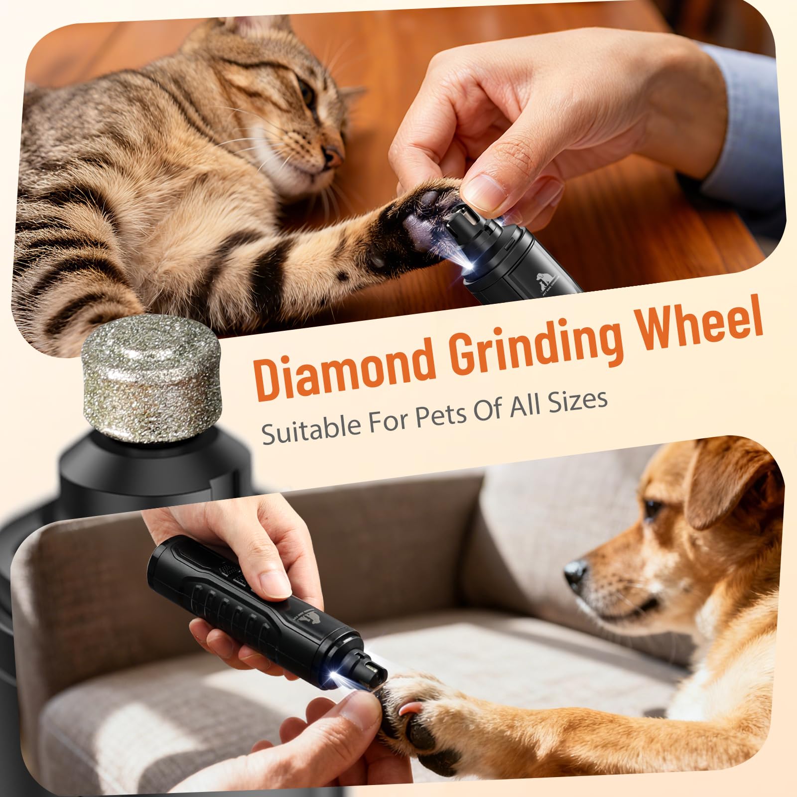 Juveximzy grinder head close-up showing abrasive surface for smooth filing
