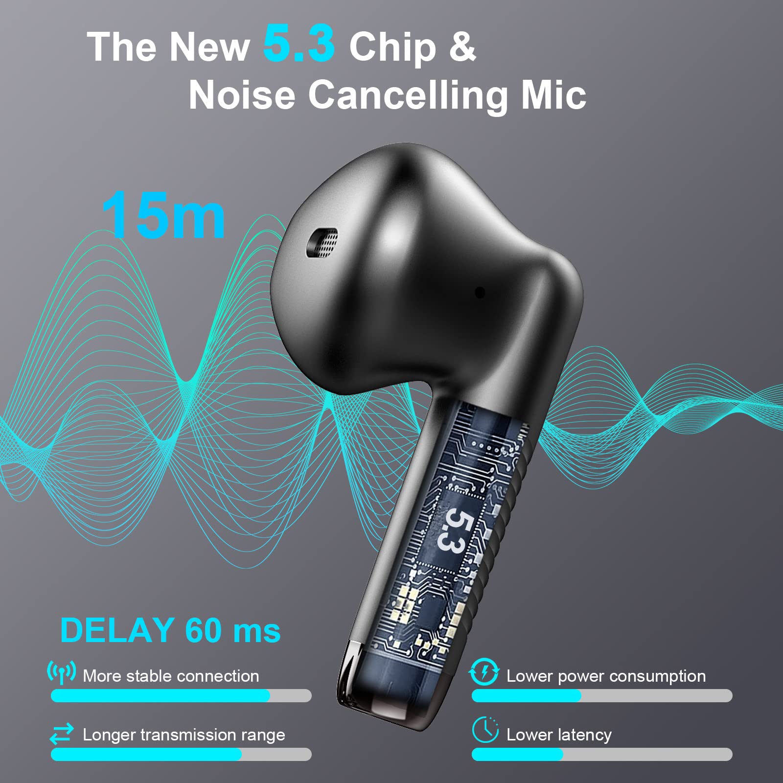 Jxrev closeup of 13mm driver detail highlighting rich bass and immersive audio quality