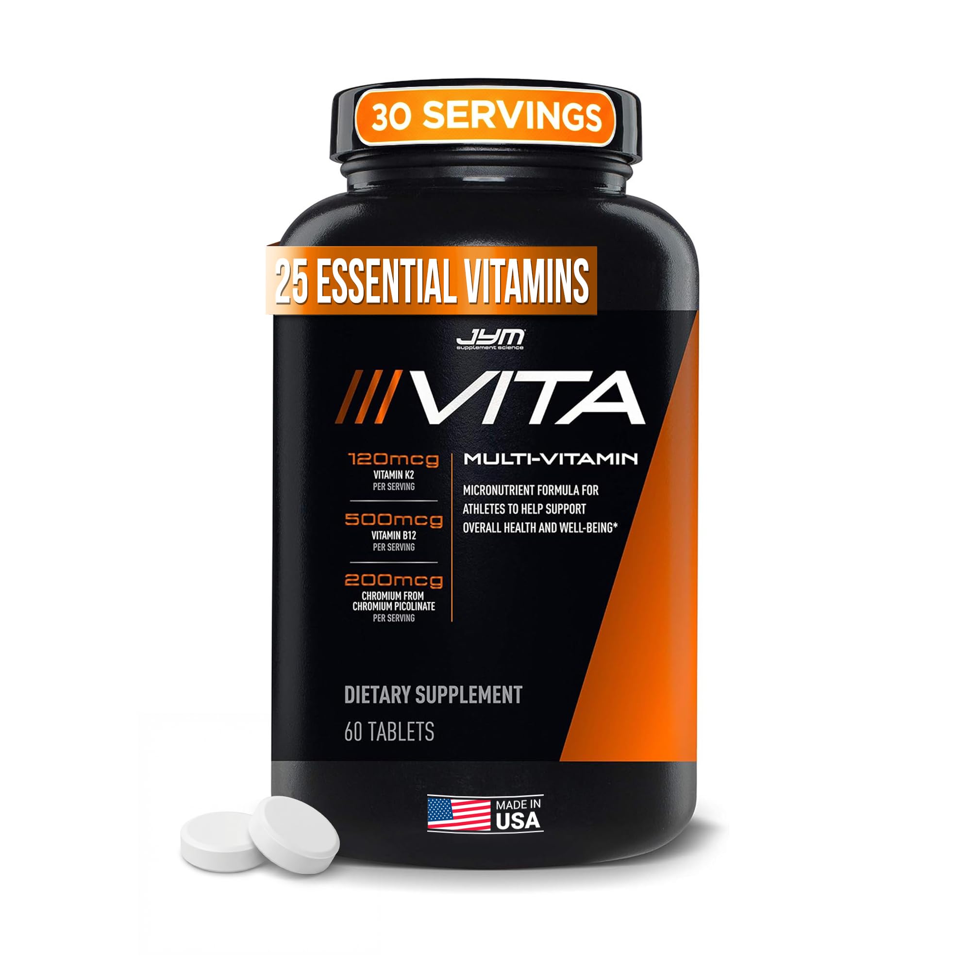 JYM Supplement Science bottle front showing Vita JYM multivitamin for daily support
