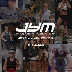 JYM Supplement Science tablets held in hand showing size and portion guidance