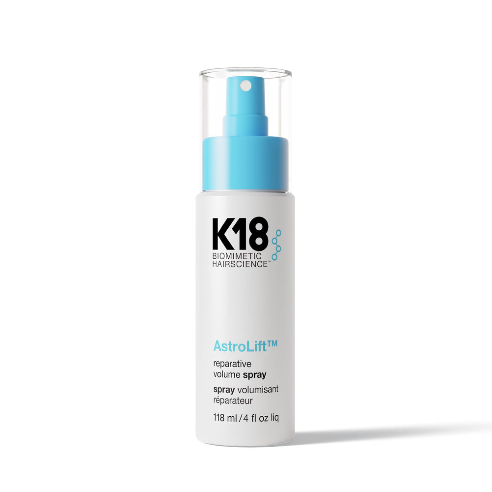 K18 AstroLift front packaging showing bottle and label benefits