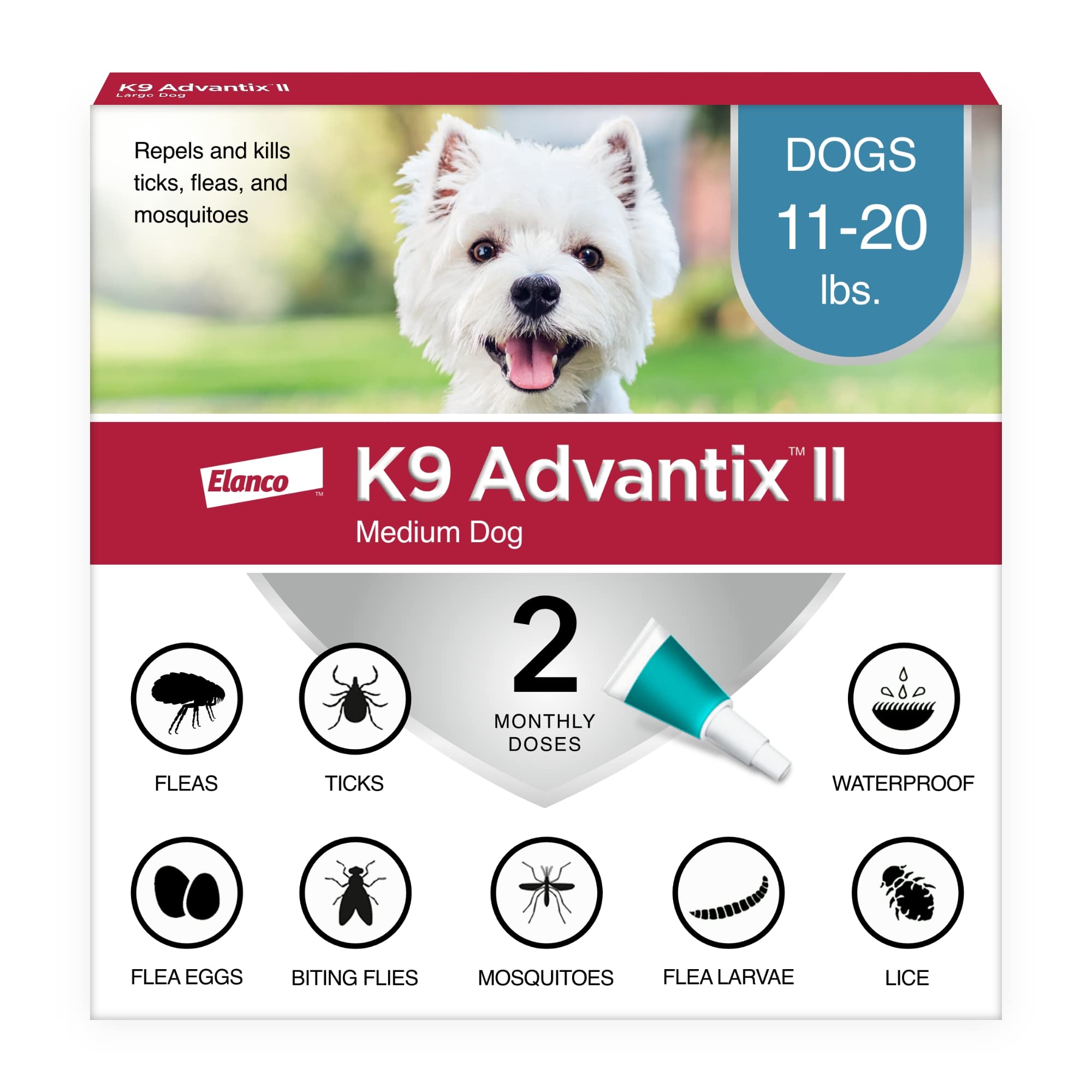 K9 Advantix front packaging showing product and protection benefits