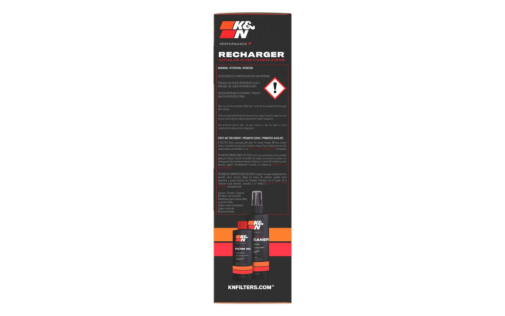 K&N red filter oil squeeze bottle detail enabling precise re-oiling