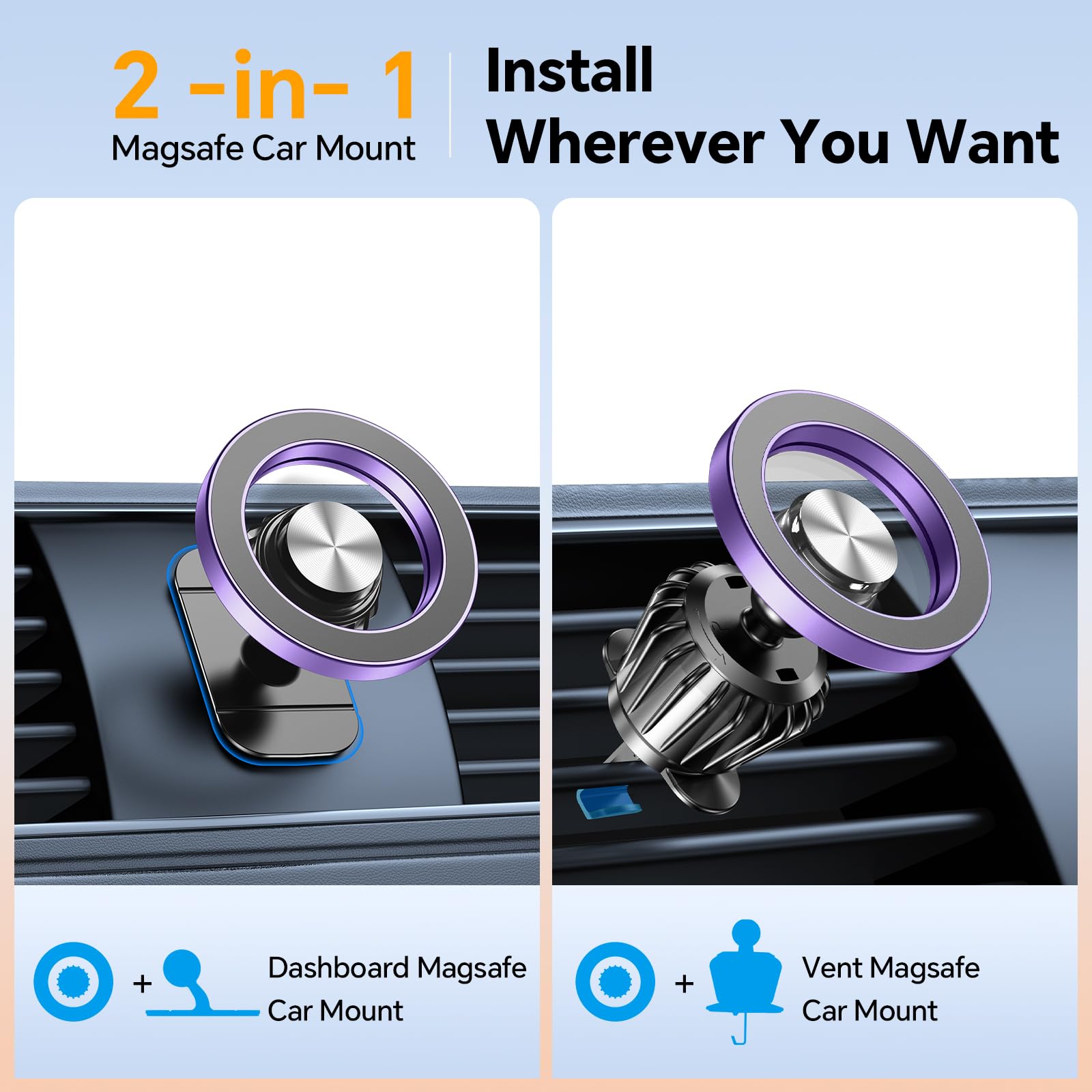 Kaistyle closeup of magnet surface highlighting magnetic strength and quick attach convenience
