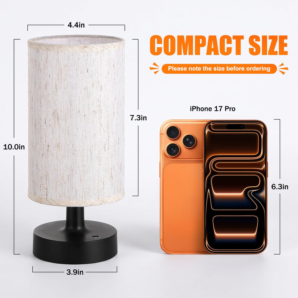 Kakanuo lamp next to books for scale showing small footprint advantage