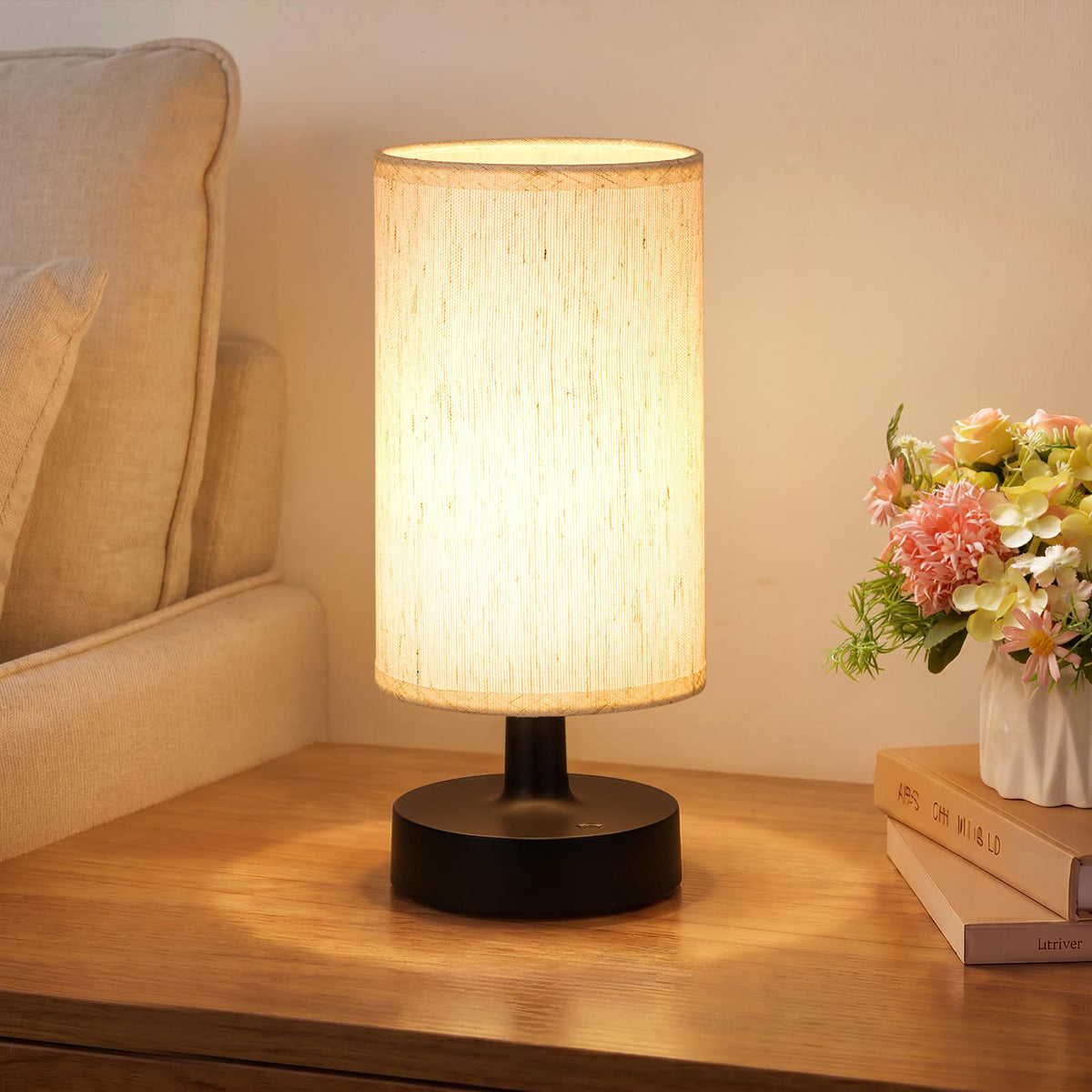 Kakanuo front view of cordless lamp showing compact design and ambient benefit