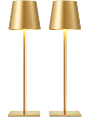 Kakanuo gold front view showing sleek cordless lamp and modern design benefit: flexible placement
