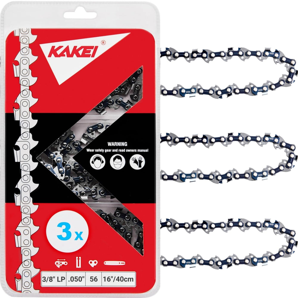 KAKEI front packaging showing 16 inch chain set, highlights fit and value