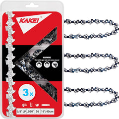 KAKEI front packaging showing 16 inch chain set, highlights fit and value