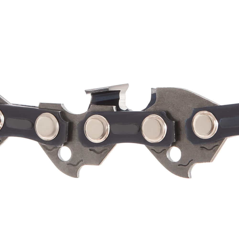 KAKEI chain on a saw cutting firewood, reliable performance in use
