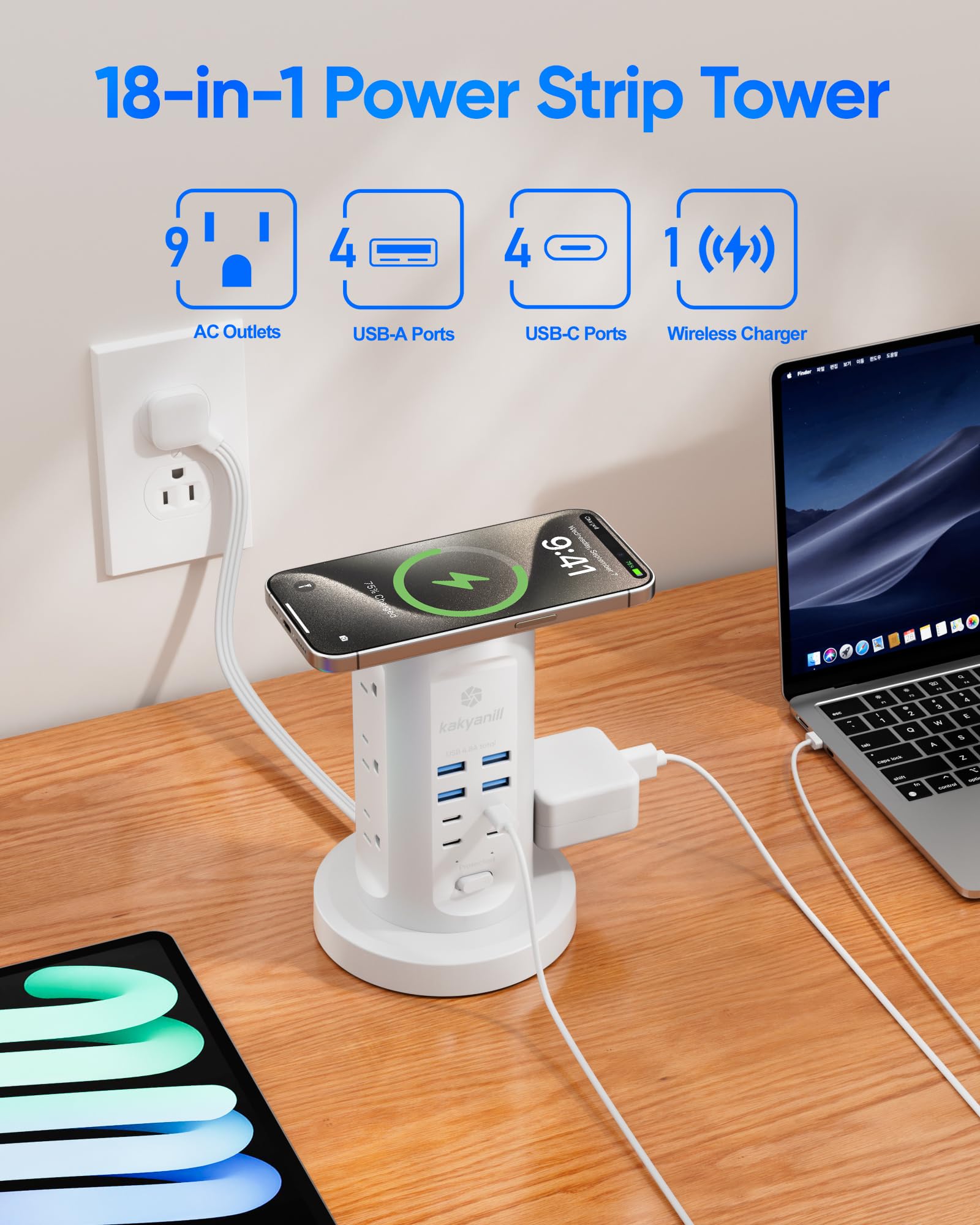 kakyanill flat 45-degree plug tucked behind furniture benefit: fits low-clearance spaces