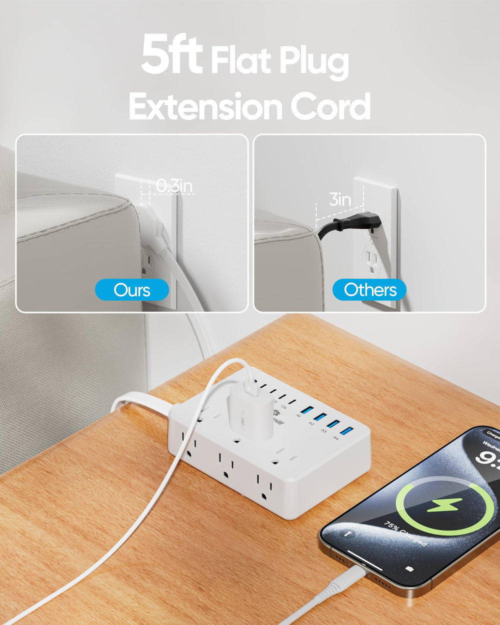 kakyanill powering laptop and phone on desk to show multi-device convenience