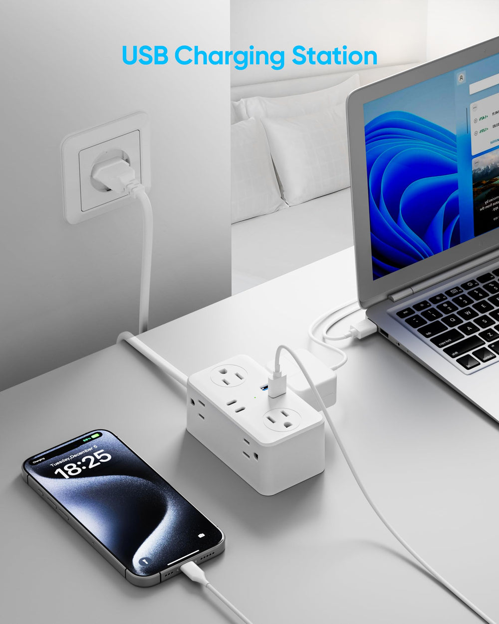 kakyanill placed inside a carry-on bag with chargers to show organized packing benefit