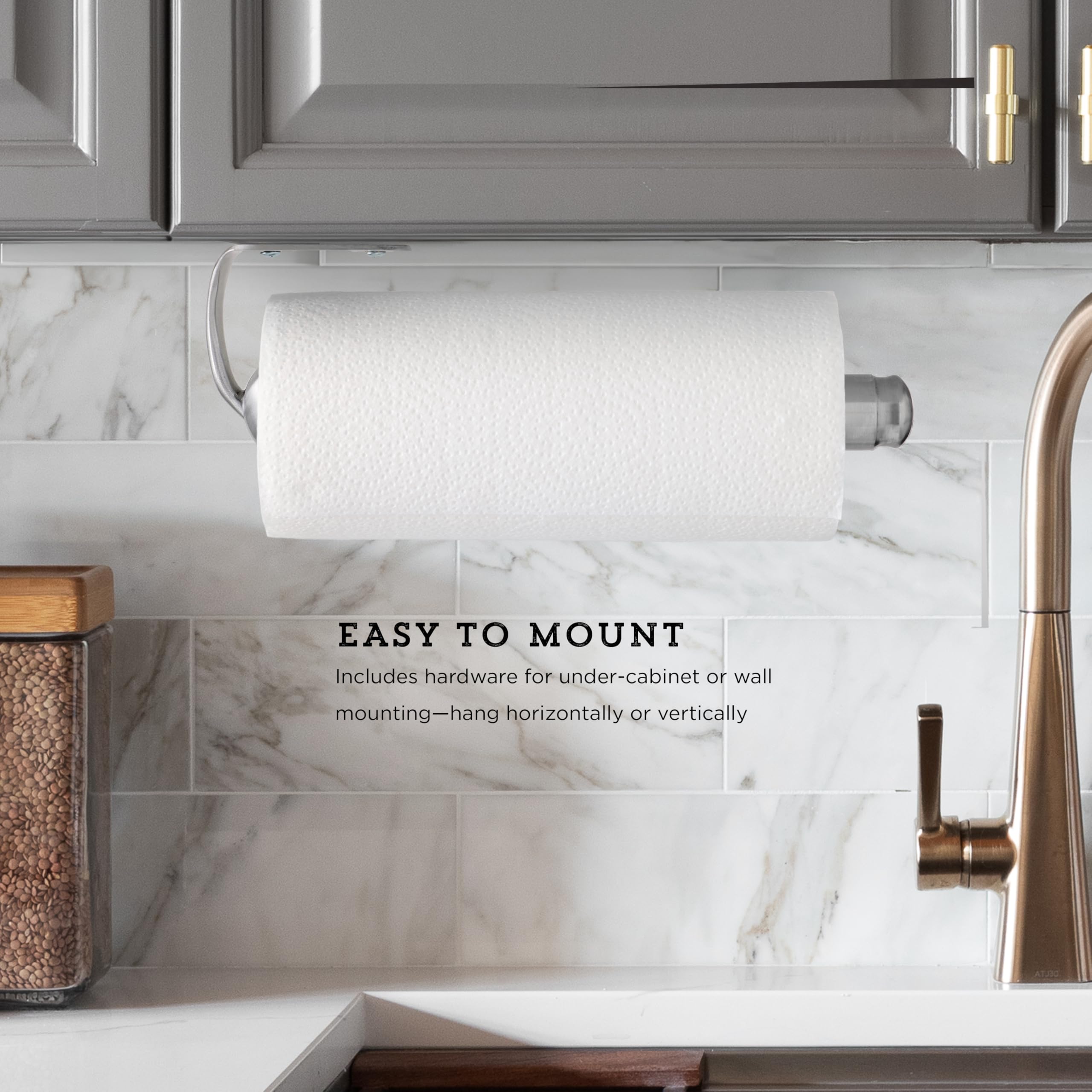 Kamenstein bathroom mounted for neat hand-drying and space saving