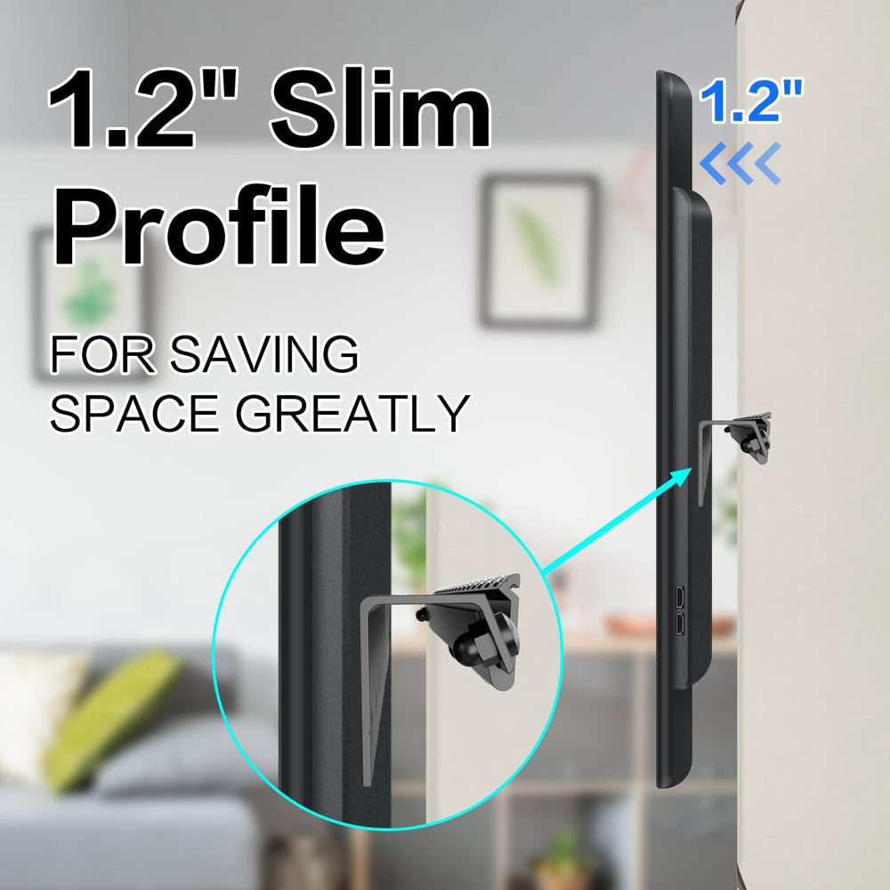 KAMIWI hardware kit laid out with bolts and spacers for versatile TV fit