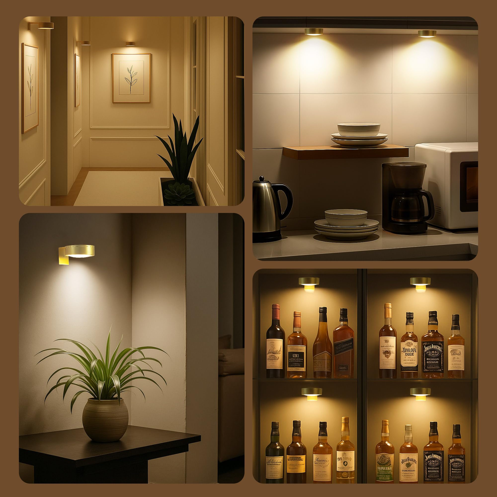 Kandicyar in kitchen scene demonstrating accent lighting for cabinets and décor