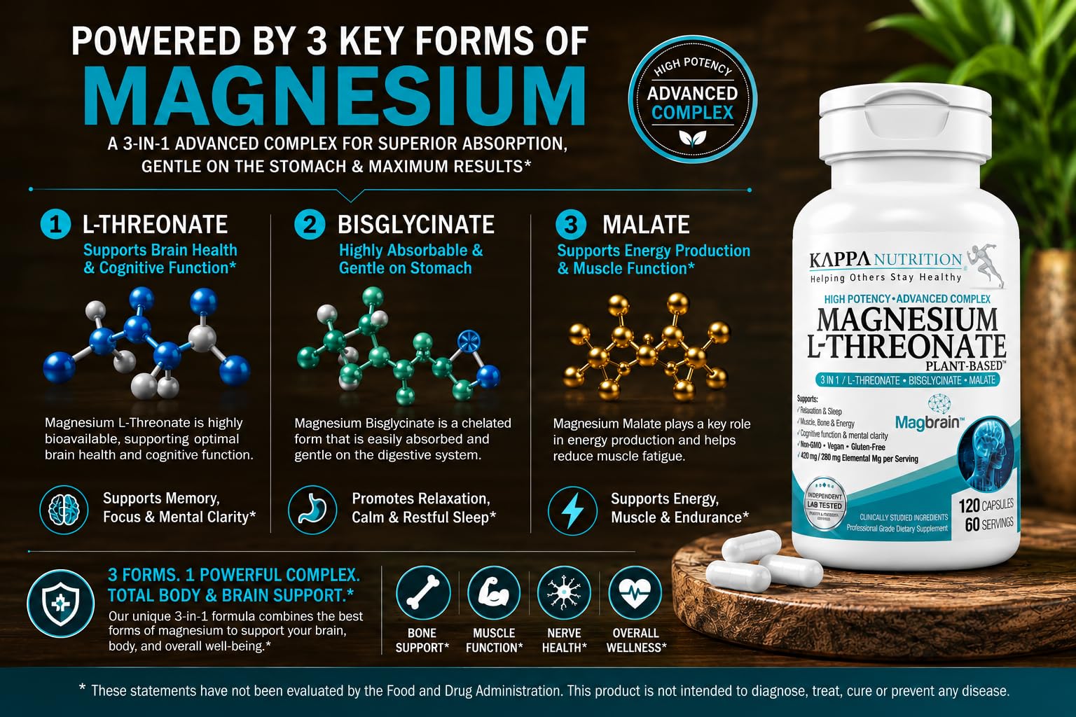KAPPA NUTRITION capsule next to a ruler for clear size and serving reference