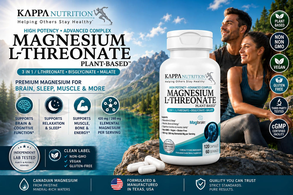 KAPPA NUTRITION pill beside a coin showing size and travel-friendly portability