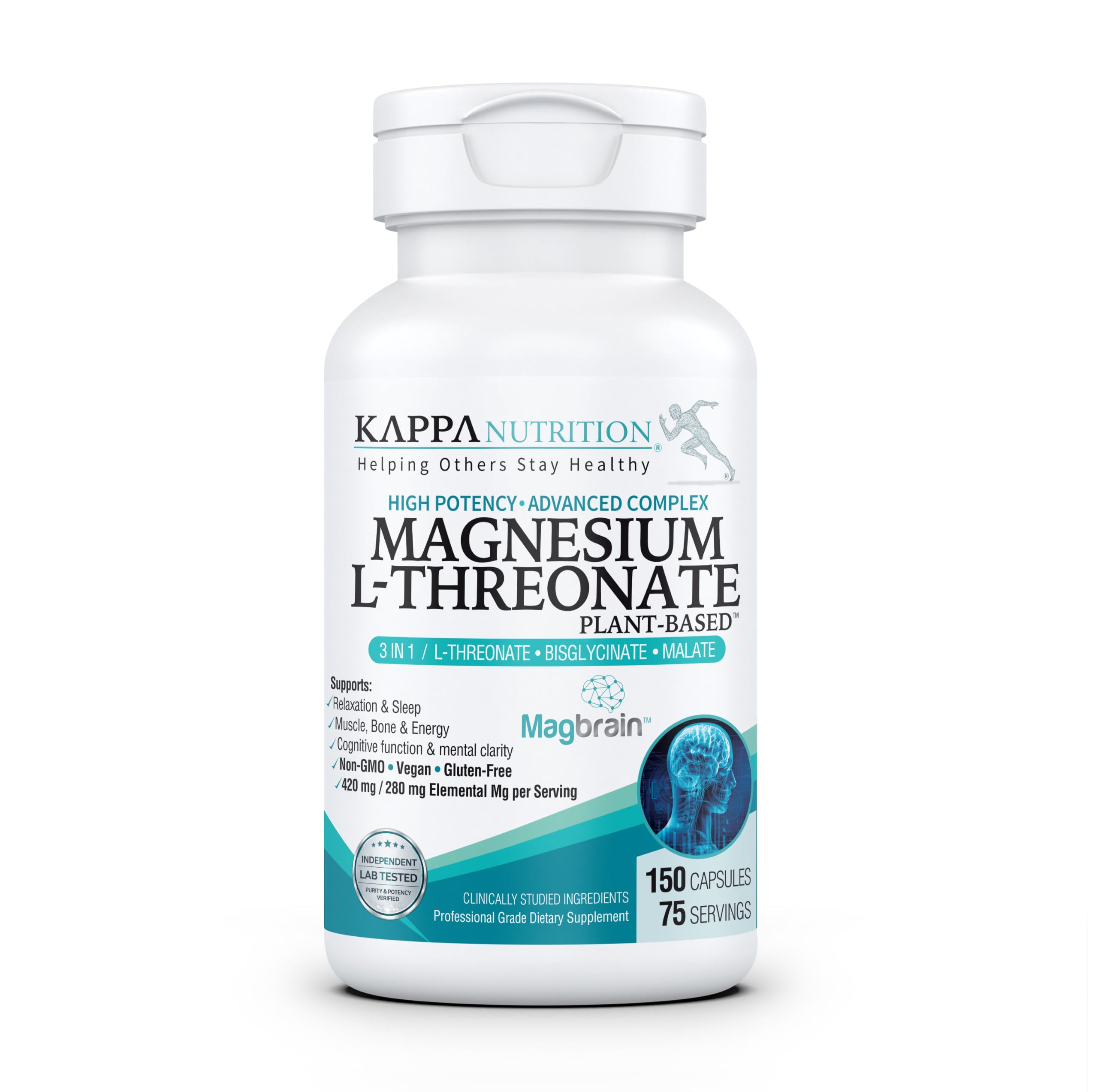 KAPPA NUTRITION front bottle showing label and vegan benefits for trust
