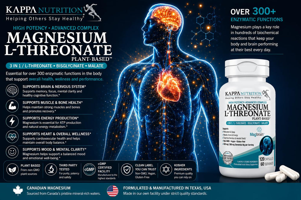 KAPPA NUTRITION capsule on bedside table suggesting evening use for calm