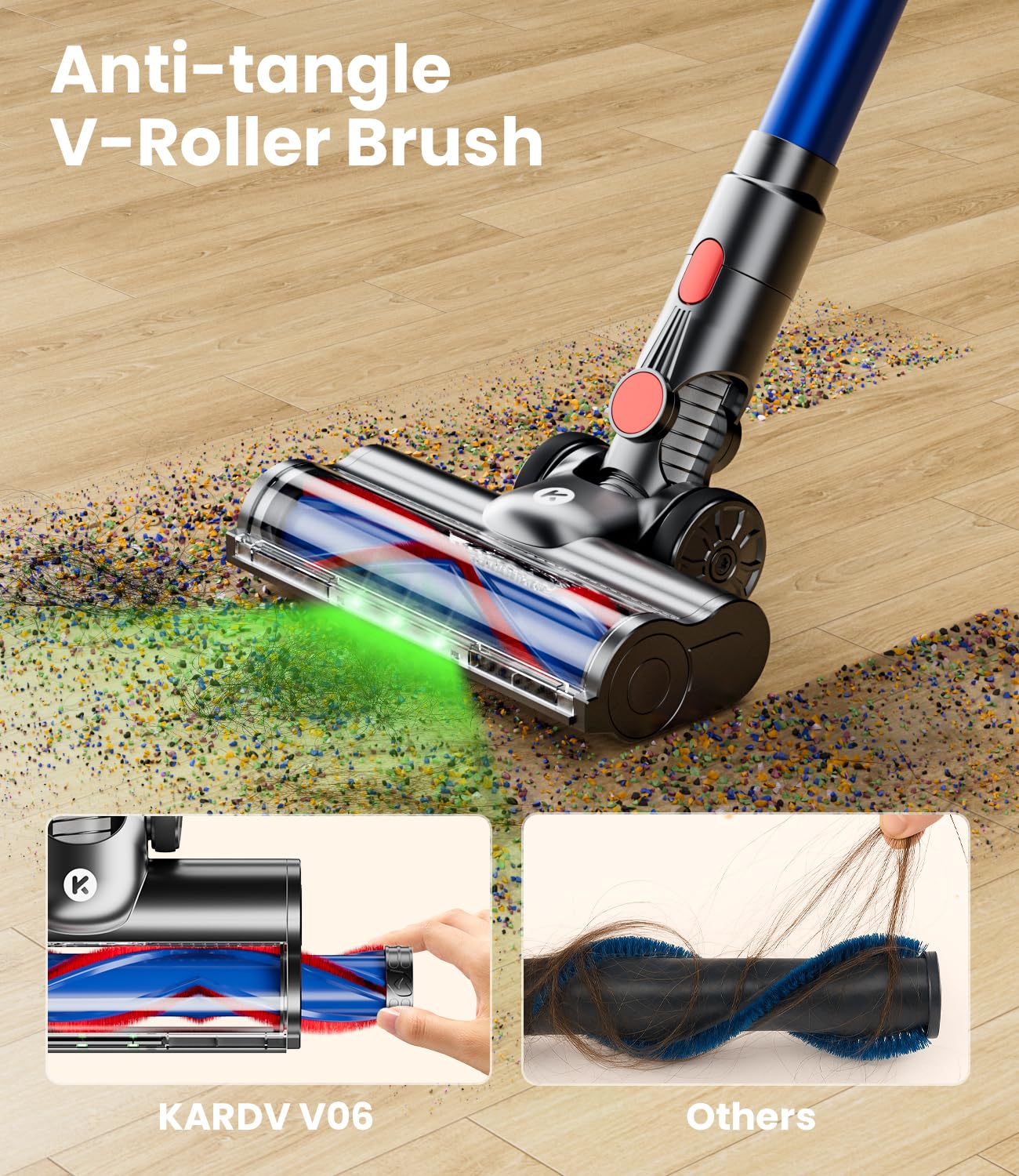 KARDV converted to handheld mode cleaning a couch for quick spot removal