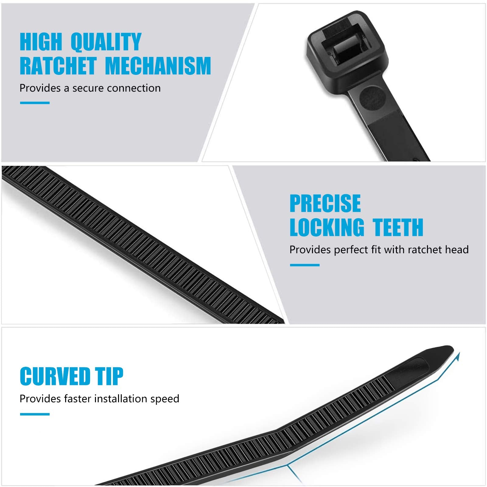 Karoka tie securing outdoor wiring on fence showing UV resistance benefit