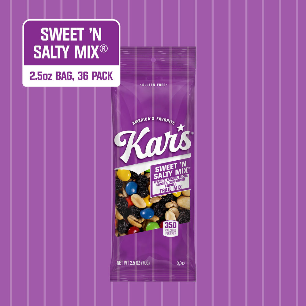 Kar’s close-up of raisins and cocoa gems highlighting flavor contrast