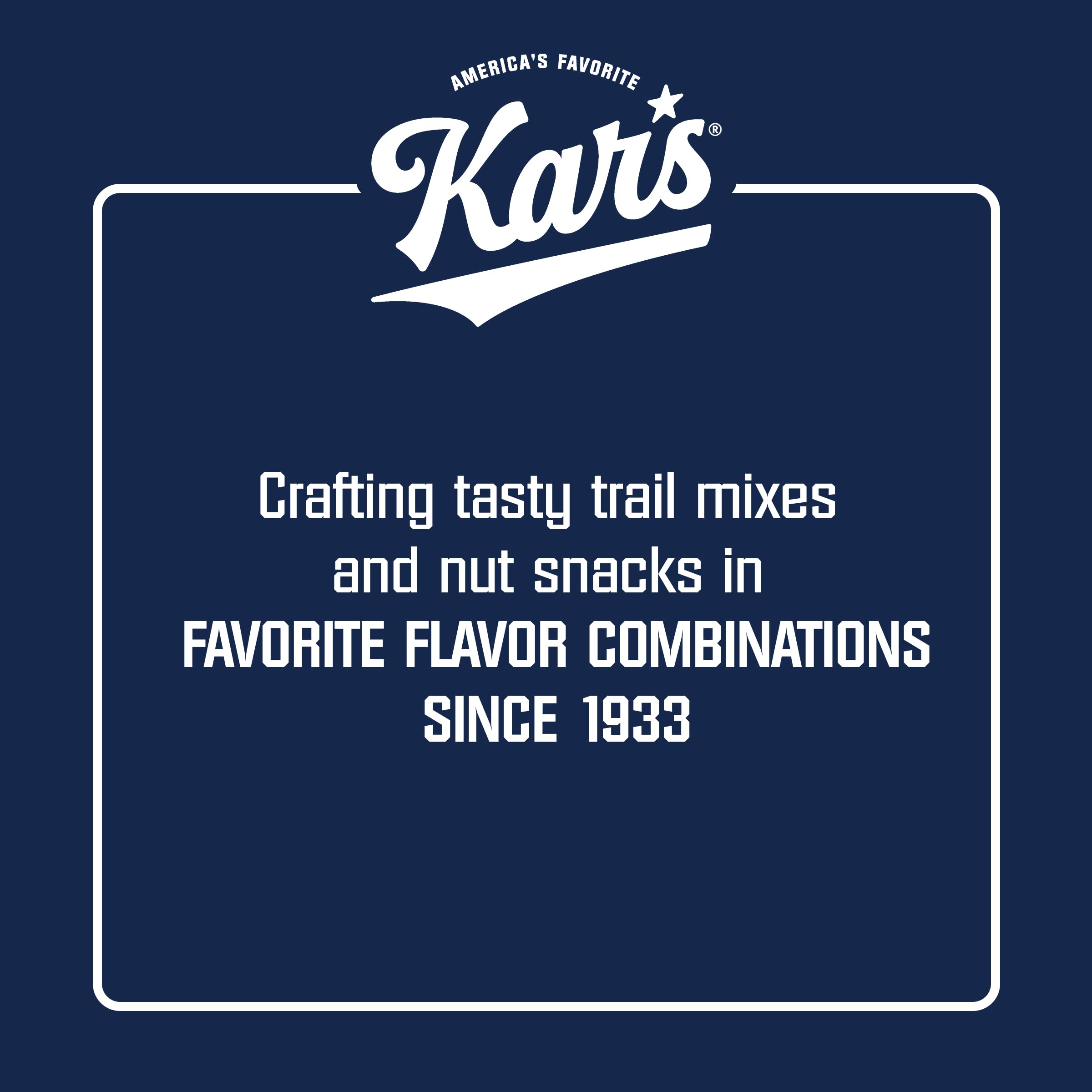 Kar's trail mix inside backpack showing grab-and-go convenience for outings